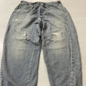 rag & bone Relaxed Fit Distressed Blue Jeans